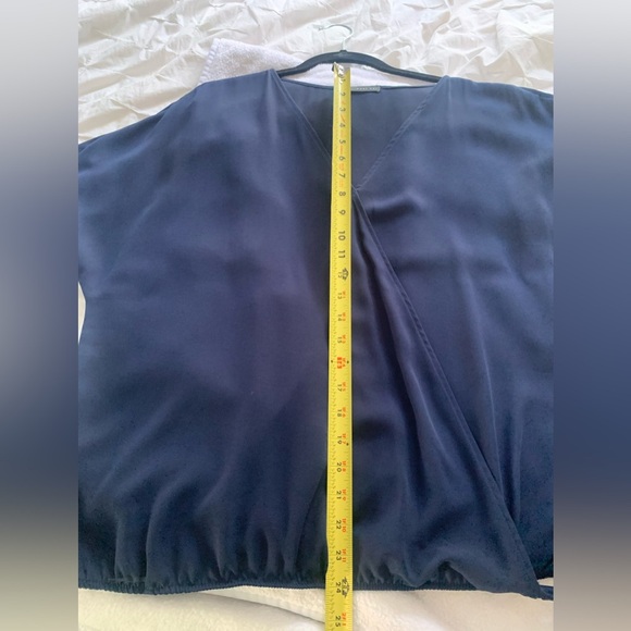 West Kei Ciyonna Faux Wrap Blouse in Navy - Picture 8 of 12